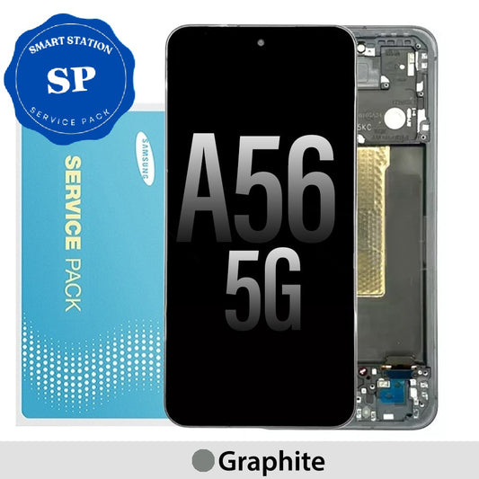 [Service Pack] Samsung Galaxy A56 5G (A566B) OLED Screen Replacement with Frame GH82-36829A- Graphite