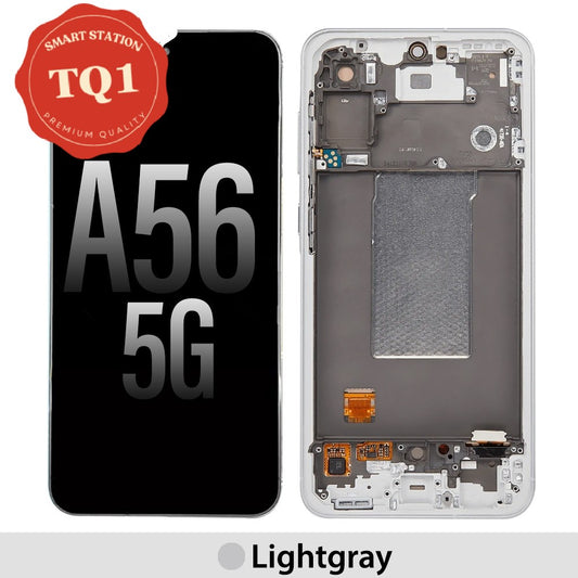 [TQ1] Samsung Galaxy A56 5G (A566B) OLED Screen Replacement- Light Gray (Service Pack OLED with Refurb Frame)
