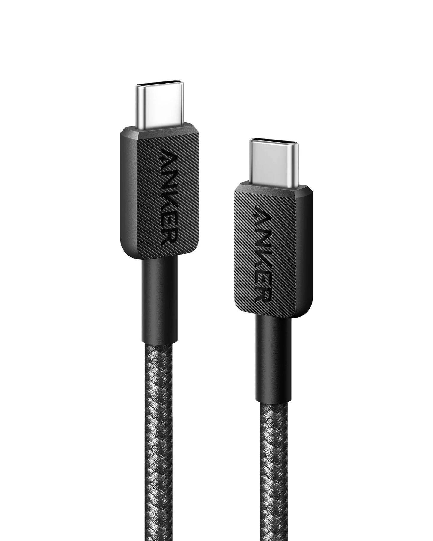 Anker 322 USB-C to USB-C Braided Cable 3ft - Black/White (Compatible with iPhone 15 above or iPad Pro)