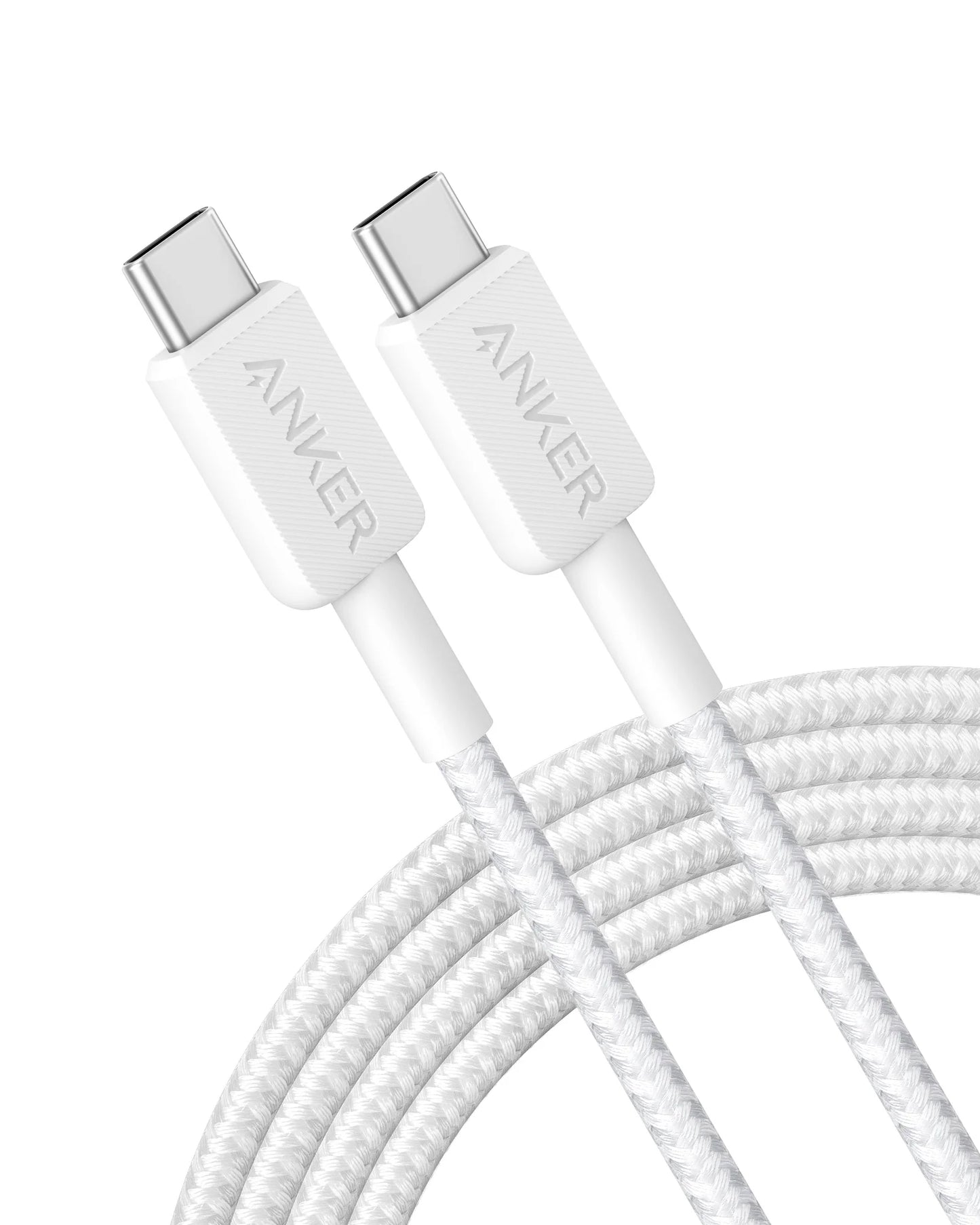 Anker 322 USB-C to USB-C Braided Cable 6ft - Black/White (Compatible with iPhone 15 above or iPad Pro)