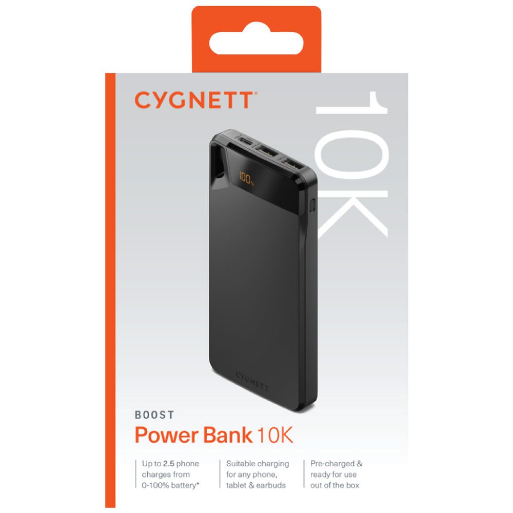 Cygnett Boost 10k Power Bank - Black