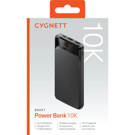 Cygnett MagSlim 10k Magnetic Wireless Power Bank - Black