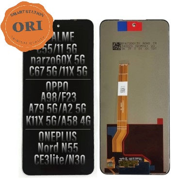 [Original]  Realme C67 5G / 11X 5G / C55 / 11 5G / narzo60X 5G / Oppo A79-5G / A2 5G / K11X 5G / A58 4G / A98 5G / F23 5G / OnePlus Nord N55 / Nord CE3lite / Nord N30  LCD Screen Assembly Replacement