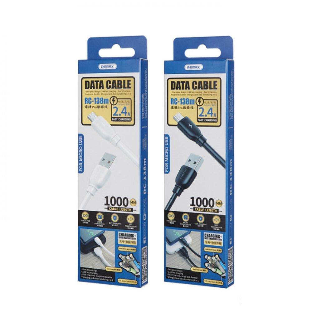 Remax Re-138m USB A to Micro Cable (White)