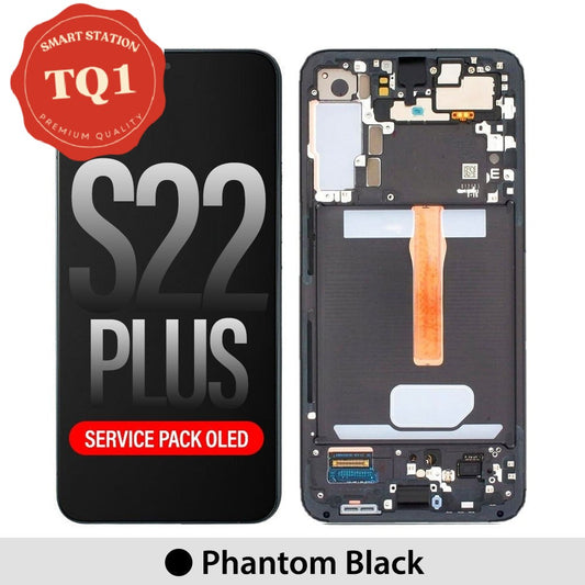 [TQ1] Samsung S22 Plus Screen Replacement- Phantom Black (Service Pack Screen with Refurbished Frame)