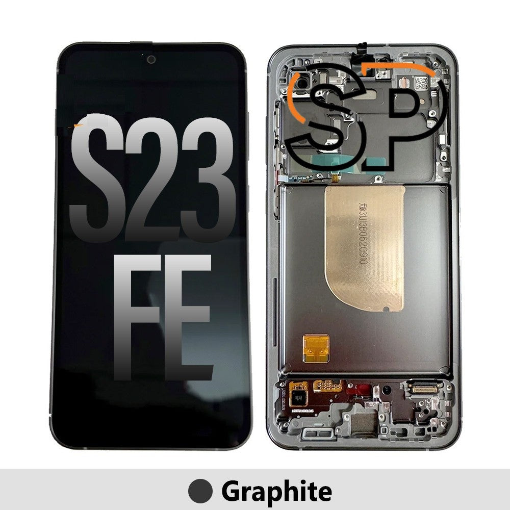 [TQ1] Samsung Galaxy S23 FE Screen Replacement-Graphite (Service Pack OLED with Refurbished Frame))