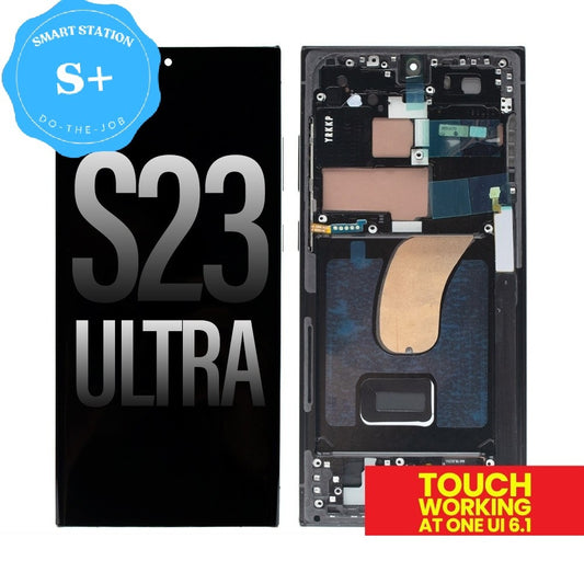 Samsung Galaxy S23 Ultra 5G G918B AMPLUS OLED Screen Replacement with Frame-Lavender (improved edition, no black screen)