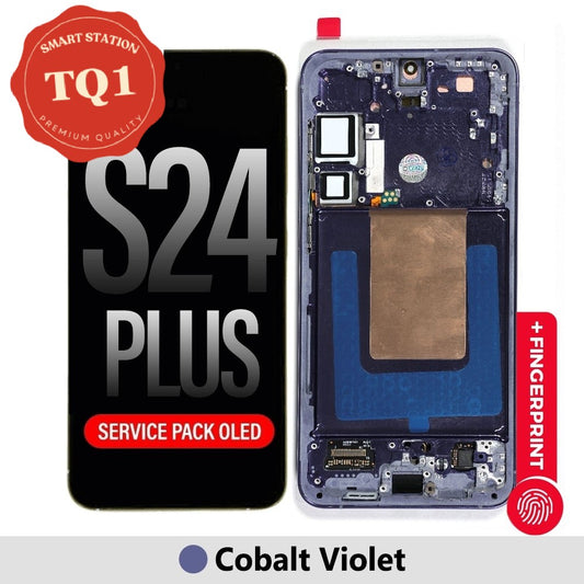 [TQ1] Samsung S24 Plus Screen Replacement-Cobalt Violet (Service Pack Screen with Refurbished Frame)