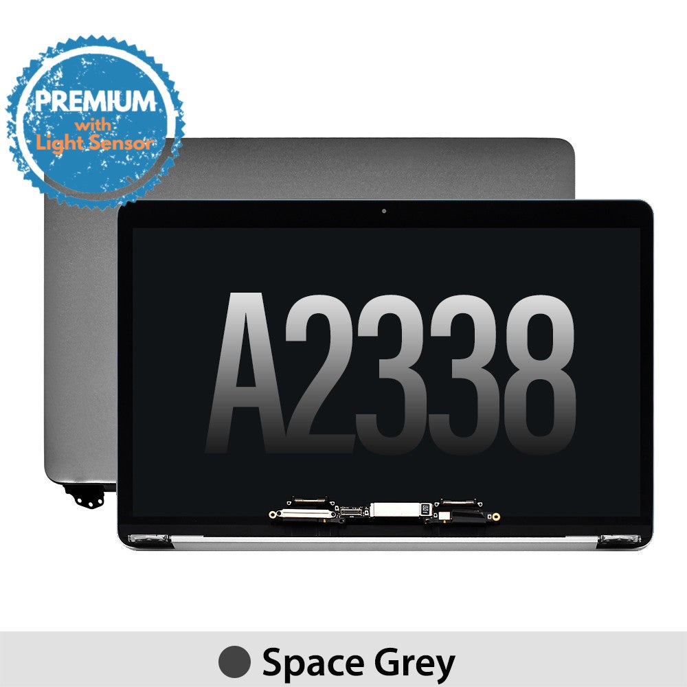 Macbook Pro 13" (A2338) [M1 2020/ M2 2022] LCD Display Screen Replacement Assembly With Light Sensor [Grey]