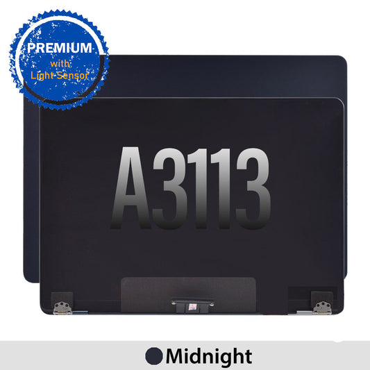 Macbook Air 13" A3113 M3 2024 LCD Display Screen Replacement Assembly With Light Sensor [Midnight]