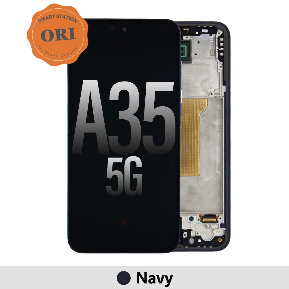 [Original] Samsung Galaxy A35 5G A356B OLED Screen Replacement Digitizer with Frame - Black