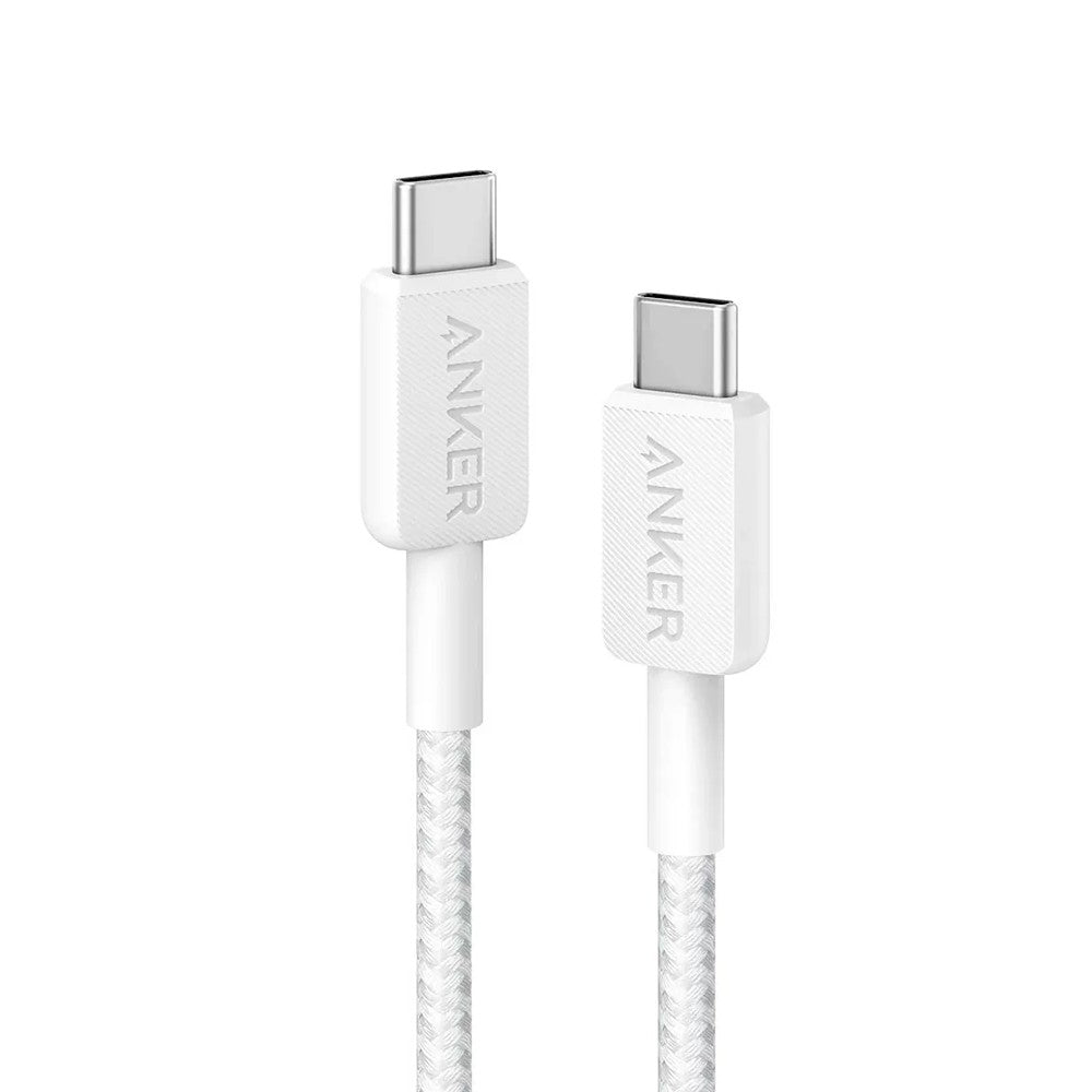 Anker 322 USB-C to USB-C Braided Cable 3ft - Black/White (Compatible with iPhone 15 above or iPad Pro)
