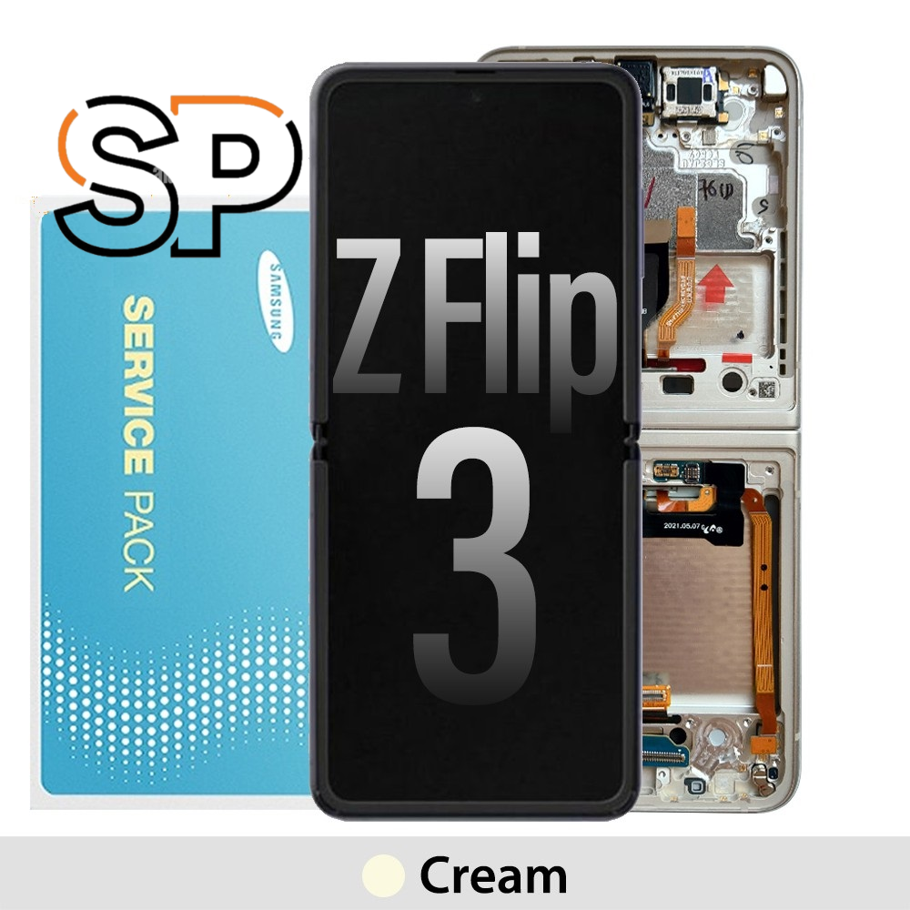 [Service Pack] Samsung Galaxy Z Flip 3 5G Screen Digitizer GH82-27243B-Cream