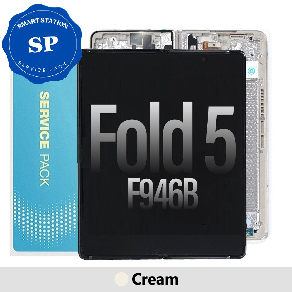 [Service Pack] Samsung Galaxy Z Fold5 Screen with Frame GH82-34738B- Cream (Blackout issue fix: https://youtu.be/CEnwc6FKJLk)