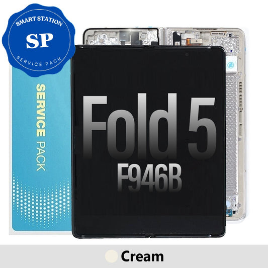 [Service Pack] Samsung Galaxy Z Fold5 Screen with Frame GH82-34738A- Cream (Blackout issue fix: https://youtu.be/CEnwc6FKJLk) (Copy)