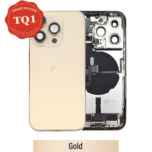 [TQ1] Rear Housing with Full Set Parts for iPhone 14 Pro-Gold