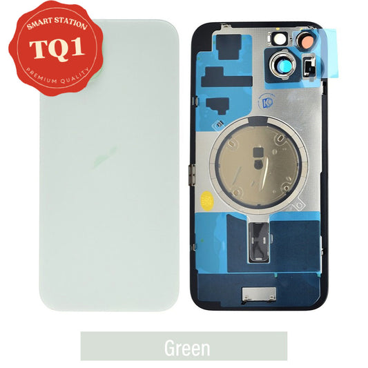 [TQ1] Premium iPhone 15 Plus Back Glass Replacement w MagSafe Magnet-Green