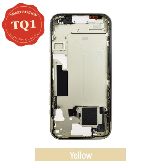 [TQ1] Chassis Mid Frame Cover Replacement Assembly for iPhone 15-Yellow (Without Small Parts with SIM Tray Version)