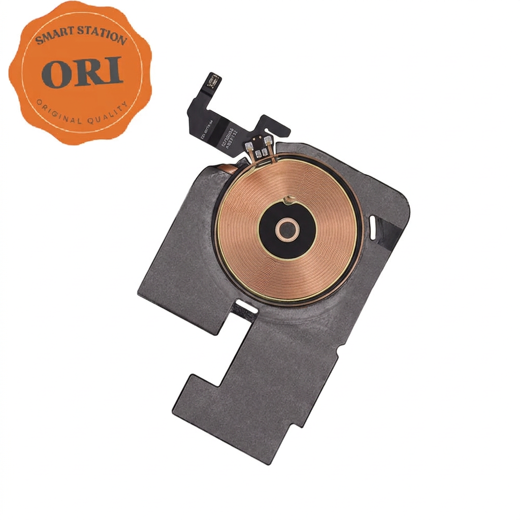 iPhone 17 Pro Max wireless charging module with Smart Station ORI badge, AI-edited reference image