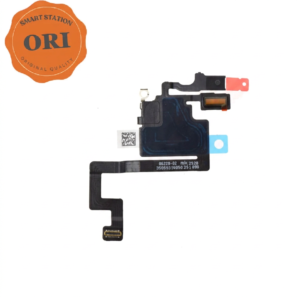 iPhone 17 Pro proximity sensor flex cable with Smart Station ORI badge, AI-edited reference image