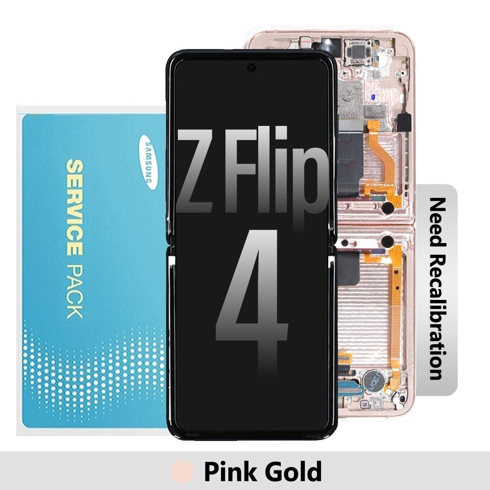 [Service Pack] Samsung Galaxy Z Flip 4 F721B Screen Replacement GH82-30238C-Pink Gold