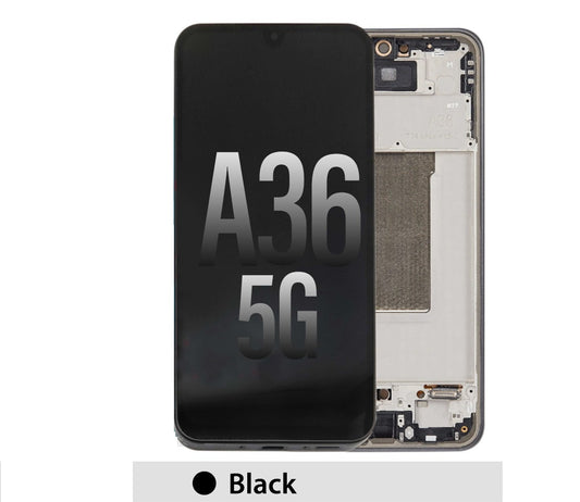 [Original Ref] Samsung Galaxy A36 5G A366B OLED Replacement with Frame - Black