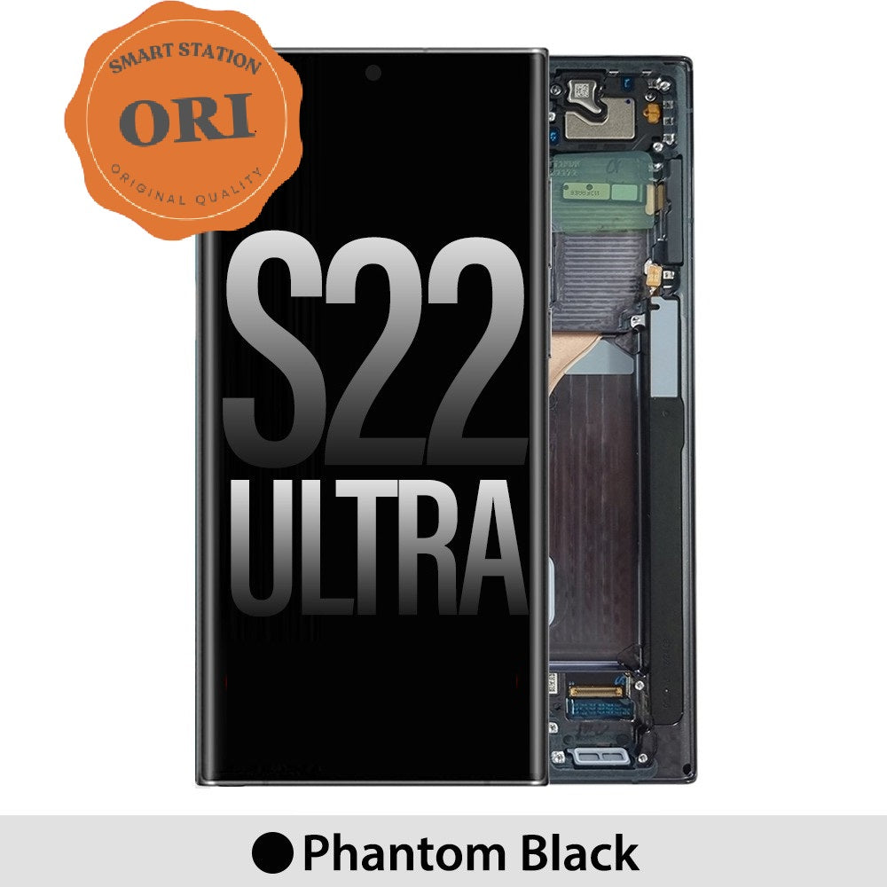 [Original] Samsung Galaxy S22 Ultra 5G S908B REFURB OLED Screen Replacement-Phantom Black