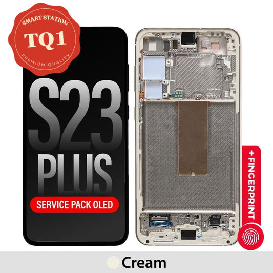 [TQ1] Samsung S23 Plus Screen Replacement-Cream (Service Pack Screen with Refurbished Frame)