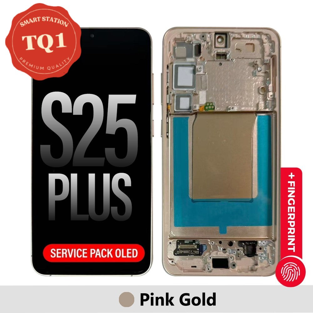 [TQ1] Samsung S25 Plus Screen Replacement-Pink Gold (Service Pack Screen with Refurbished Frame)