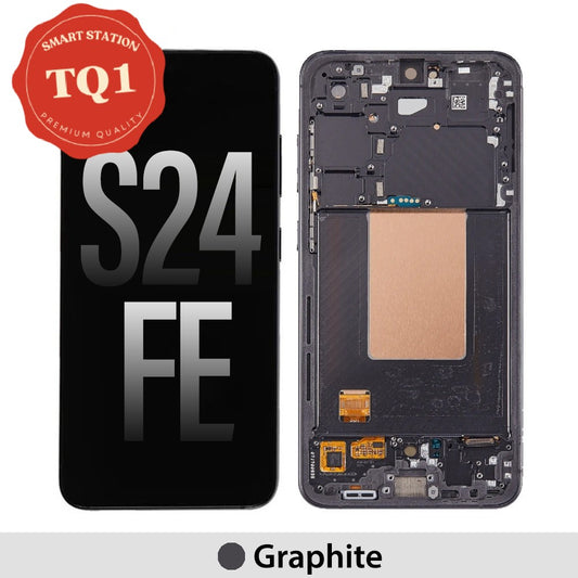 [TQ1] Samsung Galaxy S24 FE Screen Replacement-Graphite (Service Pack OLED with Refurb Frame)