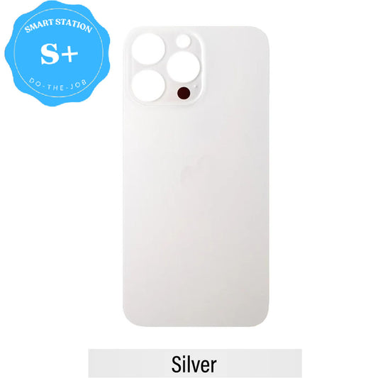 [Smart Plus] Back Glass Replacement for iPhone 14 Pro (Camera Frame Assembly by Factory)-Silver