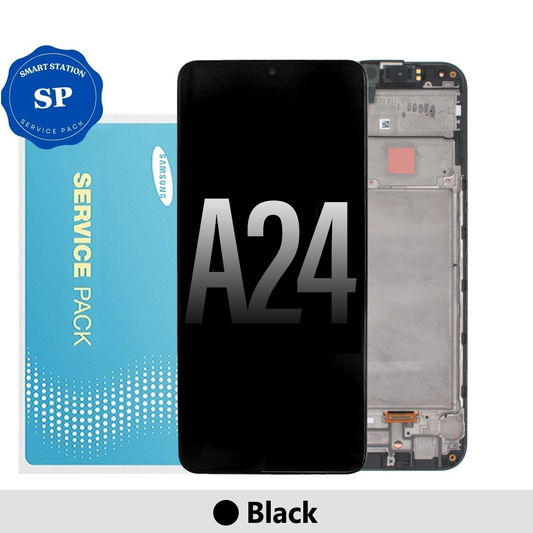 [Service Pack] Samsung Galaxy A24 A245F OLED Screen Replacement with Frame Digitizer - Black